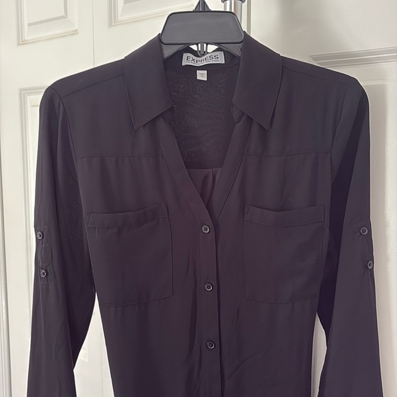 Express Black portofino shirt dress - Picture 3 of 6